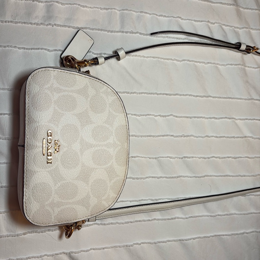 Coach white mini purse. Crossbody